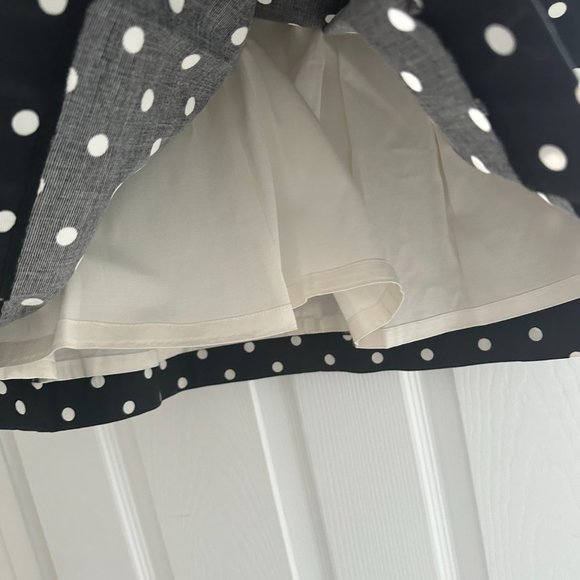 CAROLINA HERRERA POLKA-DOT PLEATED DAY SKIRT - SIZE 4 - Picture 8 of 13